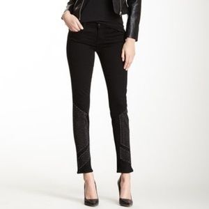 J Brand | Shalom Midrise Black Studded Skinny Jean